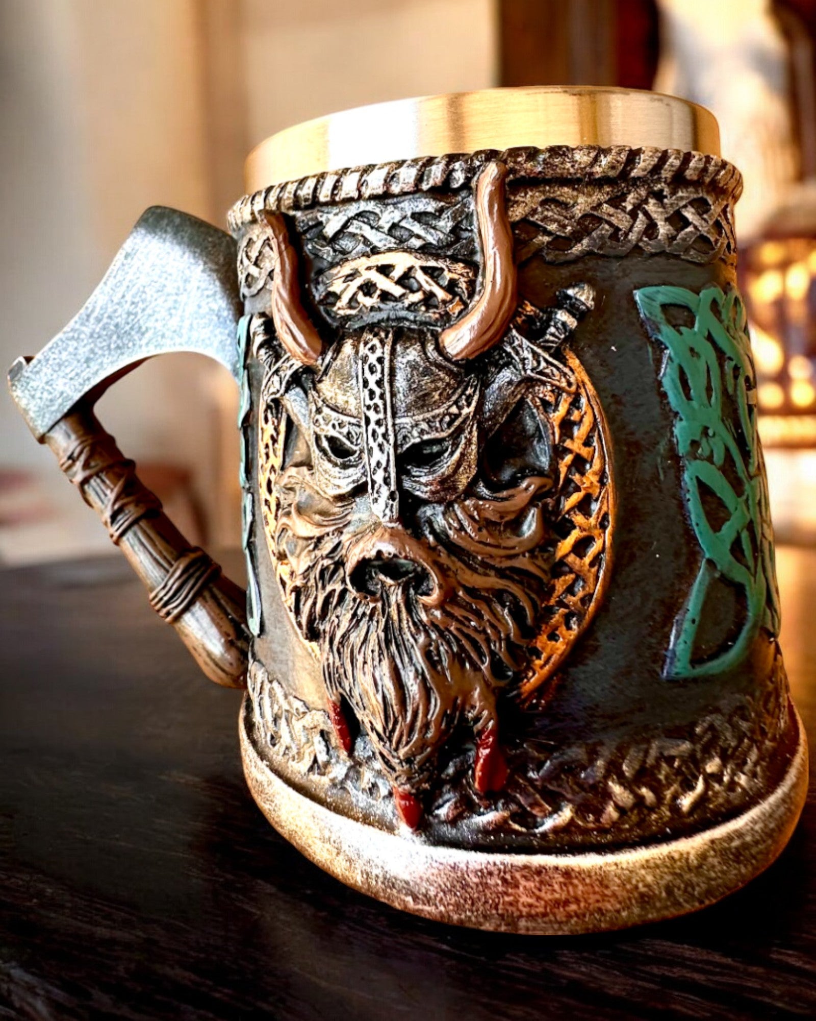 Cana vikingului Ragnar's Horn - cu opțiunea de gravare pentru cadou, 250 ml