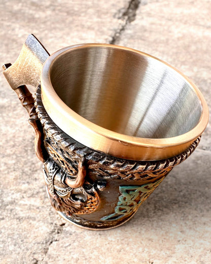 Cana vikingului Ragnar's Horn - cu opțiunea de gravare pentru cadou, 250 ml