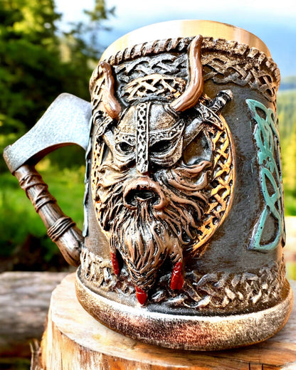 Cana vikingului Ragnar's Horn - cu opțiunea de gravare pentru cadou, 250 ml