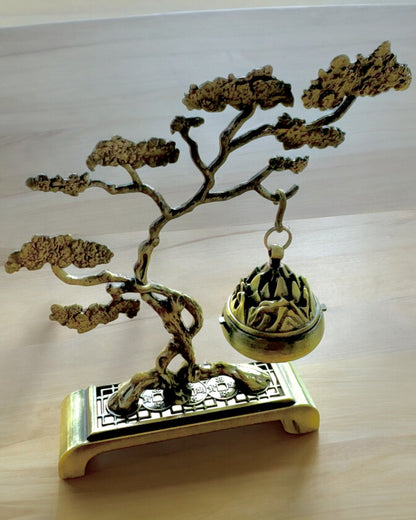 Mâner Metalic Elegant pentru Tămâie Bonsai - posibilitate de personalizare prin gravură pentru cadou