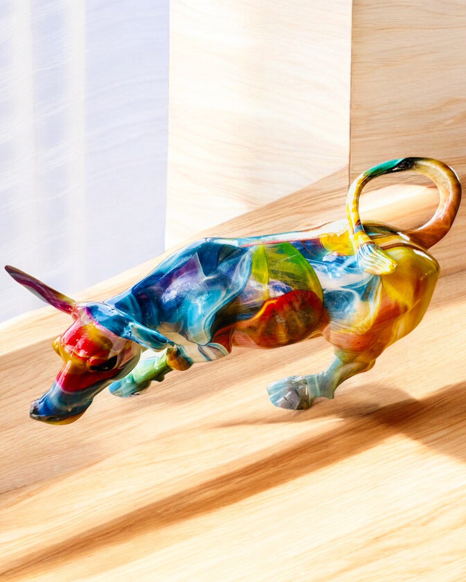 Rădăcină Taur Decorativ "BullArt" – Artă Unică cu Opțiune de Gravare - 4 variante de culoare, pentru cadou personalizat