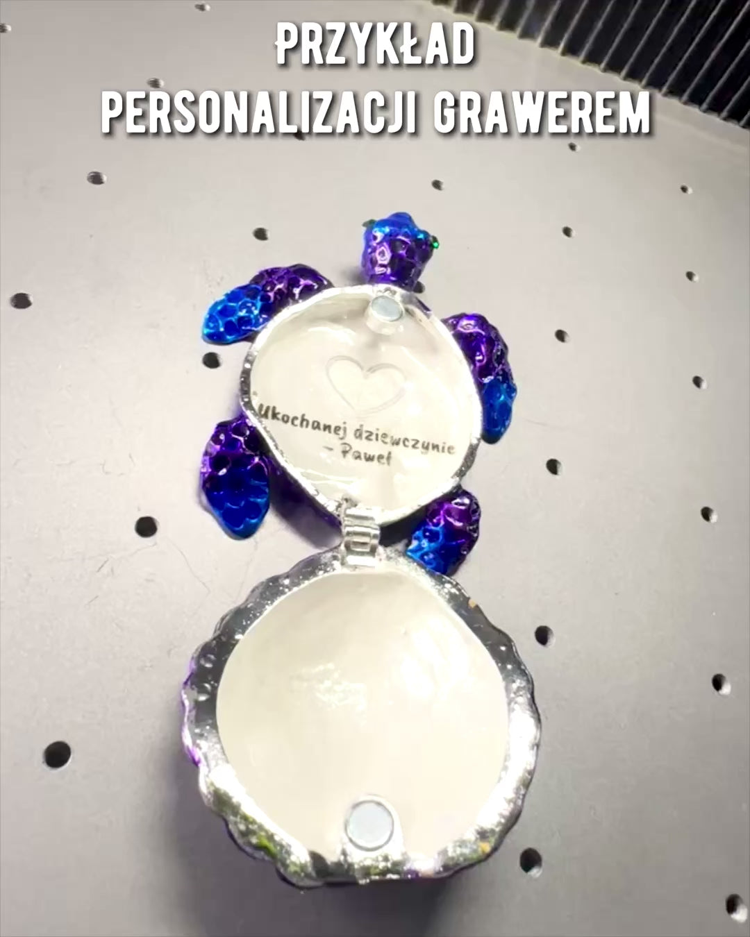 Comoara Magică a Țestoasei - Cutie pentru Bijuterii cu opțiune de personalizare prin gravură, cadou